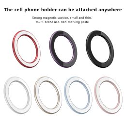 Magnetic Ring Holder For iPhone 15 14 13 12 Pro Max Circular Sticker Phone Holder Magnet Wall Mobile Phone Holder For MagSafe