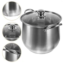 Double Boilers Stainless Steel Pot Stockpot Cooking Kitchen Ramen Milk Reusable Soup With Lid Pots Home