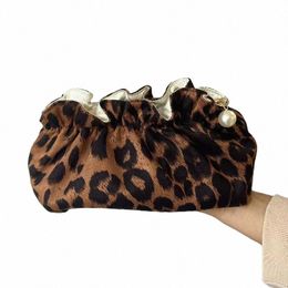 lady Pearl zipper Cosmetic bag Toiletry travel pouch for women leopard printed makeup bag organizer L size fi best sell 43zS#