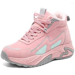Fitness Shoes Sneakers Women Breathable Design 2024 Casual Platform Wedge Fashion Sneaker With Fleece Easy Wear Flats Running Shoes4