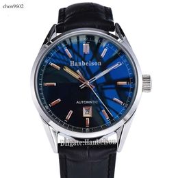 Designer Mens Watches Montre de Luxe Automatic Movement Glass Bottom Black Leather Strap MM armbandsur