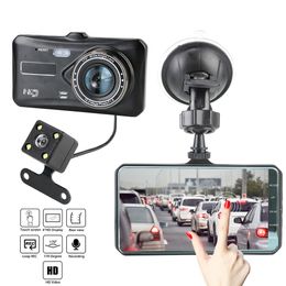 Auto Accessories WDR 4" HD 1080P Video Recorder Camera Auto DashCam Car DVR Touch Screen Dash Cam Dual Lens