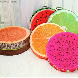 Cushion/Decorative Pillow 33cm fruit shaped cushion for bed reading and viewing circular cushion for the back and head Y240401