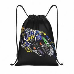 custom Motorcycle Racing Rossi Drawstring Bag for Shop Yoga Backpacks Women Men Sports Gym Sackpack l4M5#