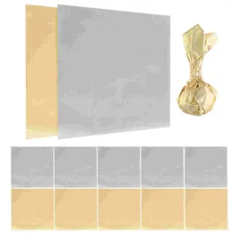 Gift Wrap 200 Sheets Golden Tinfoil Kid Gifts Papers For Candies Candy Wrapper Presents Wrappers Wrapping Chocolate