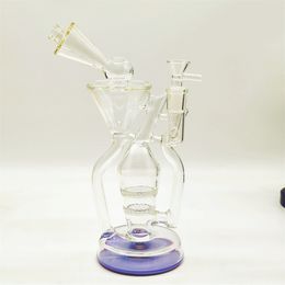 2024 Heady Glass Neo Fab 2 Layers Colourful Base Tip Purple 11 Inch Large Scale Glass Bongs Water Pipe Bong Tobacco Smoking 14MM Bowl Dab Rig Recycler Bubbler Pipes