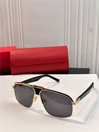 New fashion design square shape pilot sunglasses 0435S metal frame simple and popular style versatile outdoor UV400 protection glasses