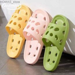 home shoes Women Bathroom House Cheese Slippers Leaking QuickDrying Shower Slipper Light Weight Waterproof Beach Flip Flop Swimming Slides 4PK Y240409