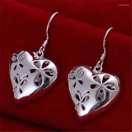 Dangle Earrings Fashion Jewelry 925 Sterling Silver For Elegant Woman Creativity Charm Heart Drop Trendsetter Christmas Gifts