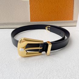 High quality classic designer Belt for women stainless steel YL buckle AAA Real leather mens belt Retro Luxury gold plating womens belt 25MM Reversible belt V84