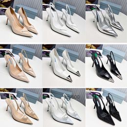 P Romantic Elegan Satin sling-back pumps sandals Fashion Milano High Heels Summer Casual women flip flops Gauze uppers lady shoes Size 35-42 OQP1