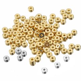 50pcs Flat Round Spacer Loose Beads Beads For DIY Bracelet Necklace Jewellery Making Components Supplies Wholesale