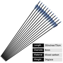 30-40LBS M3 Wooden Handle Straight Pull Bow Split Novice Entry Bow and Arrow Sports Practise Shooting with 12 Arrows Package