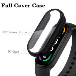 2in1 Screen Protector+Film For Xiaomi Mi Band 8 7 6 5 4 Smart Wristband Full Coverage PC Cover Shockproof Frame For Miband8 Case