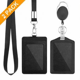 lanyards Bank Credit Card Holder Bags Fi Women Girl Bus Card Cover Case Key Holder Ring Visit Door Identity Badge Cards N66w#