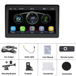 Podofo Portable Carplay Car Mp5 Player 7'' Touch Screen Universal Car Multimedia Player with BT FM Radio Receiver Stereo Radio