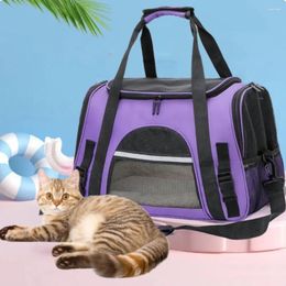 Cat Carriers Foldable Portable Pet Outgoing Bag Breathable Oxford Dog Travel Bags Diagonal Cross Pets Handbag Car Carrying