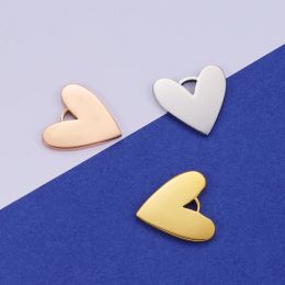 charms Fnixtar 20Pcs 19*20mm Round Corner Heart Charms Mirror Polish Stainless Steel Charms For DIY Making Necklaces Bracelets Jewelry