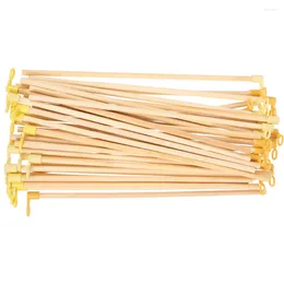 Candle Holders 50 Pcs Lantern Handle Electronic Kits Festival Stable Poles Wood Handles Paper Lanterns Stick Long Abs Supplies Child Making