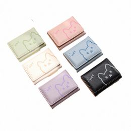 cat Wallets for Women Fi Cute Cartos Luxury Women's Small Wallet Leather Short Card Hold Package Female Wallet Coin Purse D9oU#