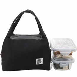 new Portable Zipper Lunch Bags Waterproof Hand-carried Lunch Box Bag Oxford Cloth Aluminium Foil Insulati Bag with Rice 87x2#