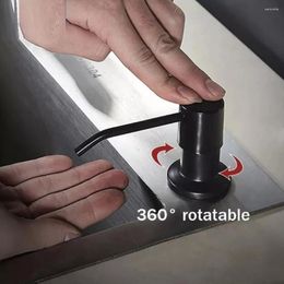 Liquid Soap Dispenser 350ml Kitchen Sink Black Hand Pump Washing Up ABS Bottle Foam Nozzle Accessories Bathroom