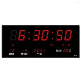 Table Clocks LED Digital Clock Electronic Alarm Temperature Calendar Display Home Living Room Office Classroom Decor