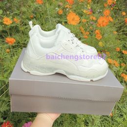 2024 Triple S Beige Sneaker Chunky Shoes Thick Bottom Dad Shoe Newst Colour Casual Shoe Trainers Box Included Top Selling Outdoor Sneakers k22