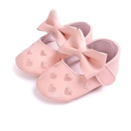 Baby Shoes PU Leather Baby Boy Girl Baby Toddler Walking Shoes Bow Fringe Soft Soled Non-slip Footwear Newborn Infant Crib Shoes