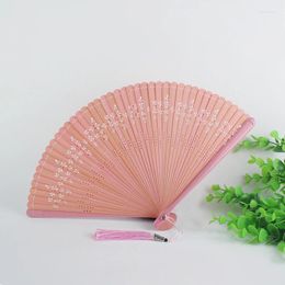 Decorative Figurines Full Bamboo Folding Fan Wedding Gift For Friends Women's Portable Home Daily Hand Prom Party Decoration Craft