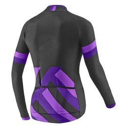 Winter Thermal Cycling Jersey Bicycle Sleeve Shirt Sports Wear Warm Women Clothing Motocross MTB Ride Purple Bike Jacket