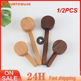 Coffee Scoops 1/2PCS Home Wooden Measuring Spoon Set Kitchen Spoons Tea Scoop Sugar Spice Measure Tools For