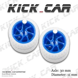 1/64 ABS Wheels White Tyre for Diecast Model Car Basic Modified Parts Vehicle Toy For Hotwheels Tomica Mini GT