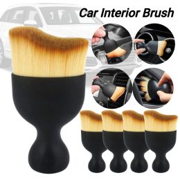 1-5PCS Car Interior Cleaning Tool Air Conditioner Vents Cleaning Brush Nano Fiber Car Crevice Dust Removal Car Detailing Brush