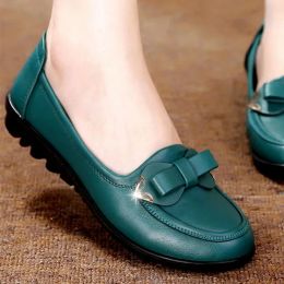 Loafers Leather Shoes for Women Flats Oxford Shoes Slip on Zapatos Fahsion Brand Luxury Female Ladies Work Shoes Red Black