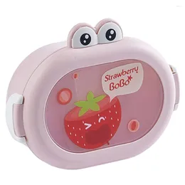 Dinnerware Cartoon Frog Toddler Bento Box Dishwasher Safe BPA Free Microwavable For Girls Boys Toddlers Daycare Preschool Kindergarten