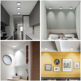 LED Downlight Modern Colourful Ceiling Lamp Surface Mounted Spot Led 7W 10W 15W 20W Ultra Thin Bedroom Living Room Lighting 220V