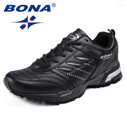 Casual Shoes BONA Arrival Classics Style Men Running Action Leather Athletic Outdoor Jogging Sneakers Fast