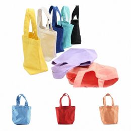 multicolor Canvas Tote Bags High-Quality Women Men Lunch Handbags Reusable Cott Grocery Shop Bag Eco Foldable Organiser Y5qY#