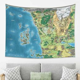 Tapestries Faerun Map Tapestry Decoration Art Aesthetic For Living Room Bedroom Decor Home Funny Wall Cloth Hanging
