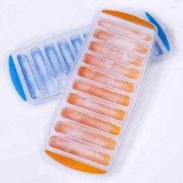 Baking Moulds 10 Compartments With Lid Ice Lattice Creative Rectangle Column Bar Soft Bottom Diy 4 Colours Thumb Making