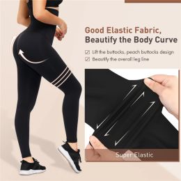 Women Fajas Leggings Waist Trainer Leggings High Waisted Tummy Control Slimming Pants Weight Loss Body Shaper Workout Fittness