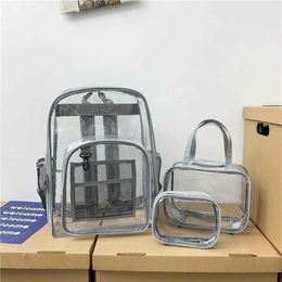 Designer Bag Halloween Lanboli Transparent School Schoolbag Korean Backpack Male High Version Students Personalise Irswu