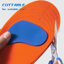 4D Sports Insoles Soft Men's Deodorant Insole Flat Arch Support Full Pad Elastic Massage Insole For Running Soles Hightechnology