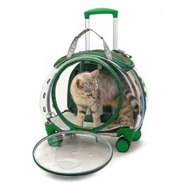 Pet Trolley Case Full Transparent Dog Bag Large Capacity Pet Backpack Cat