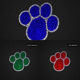 Upgrade Diamond-Studded Car Stickers Dog Paw Stickers Cute Palm Print Body Tail Scratch Stickers For Car Exterior Decoration Accessories