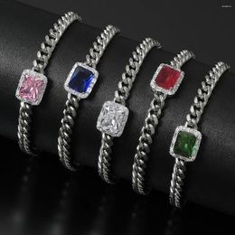 Link Bracelets Emerald Gemstone Diamonds Bangle Charm Tennis Silver Gold Colour Fine Jewellery Wholesale Box