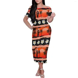 Party Dresses Strapless Short Sleeve Sheath Dress Fashion Holiday Travel Clothing Hawaiian Ethnic Print Casual Comfort Everyday Home Wear