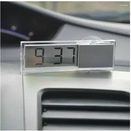 Table Clocks Durable Digital LCD Display Car Electronic Clock With Sucker Cool