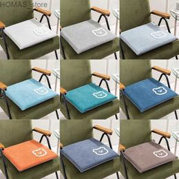 Cushion/Decorative Pillow Embroidered Memory Cotton Square Cushion Office Chair Student Farm Cushion Dining Table and Chair Cushion Y240401